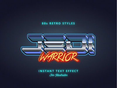 80s Retro Text Effect