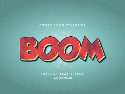 Comic Book Text Effect cartoon comic comic book effect graphic styles illustrator styles kid logo style text effect vector