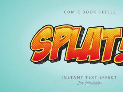 Comic Book Text Effect comic illustrator logo retro type typography vector vintage