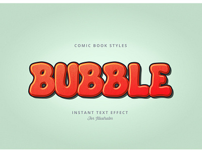 Cartoon Text effect cartoon comic illustrator logo retro text effect type typography vector vintage