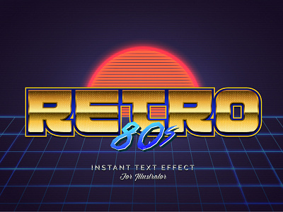 80s Retro Illustrator Graphic Style