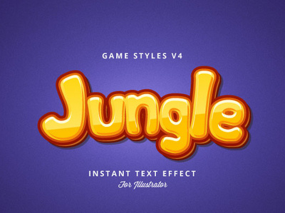 Game Logo Text Effect comic game asset game design game title graphic style illustrator logo text effect title title design type typography vector