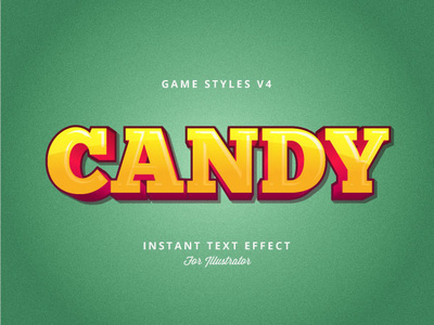 Game Logo Text Effect design graphic style illustrator layer style logo retro text effect type typography vector