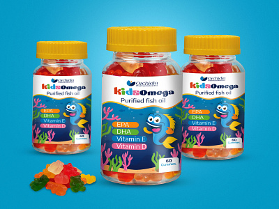 Kidsomega packaging design design for kids medicine packaging omega 3 packaging packaging design supplement