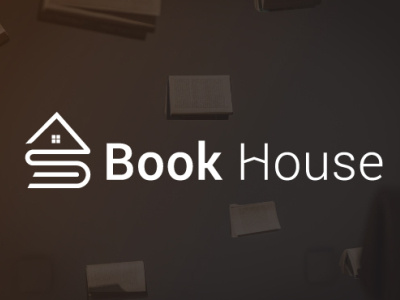 Modern minimalist book store logo design