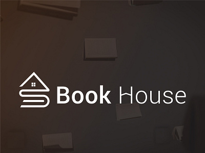 Modern minimalist book store logo design