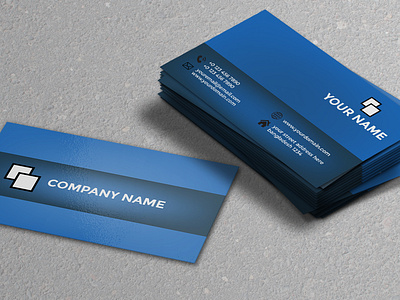 Business card a4 all branding bule busines card clean color color block corporate business card illustration logo