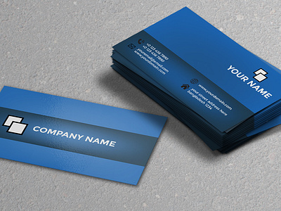 Business card a4 all branding bule busines card clean color color block corporate business card illustration logo