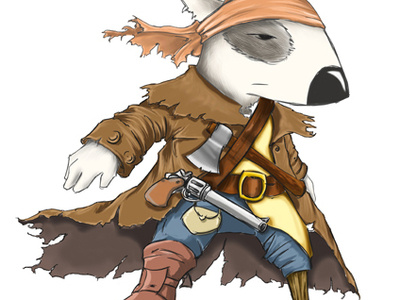 Pirate dog illustration