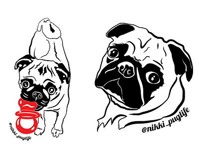 Tshirt design - Puglife design illustration pug tee tshirt design