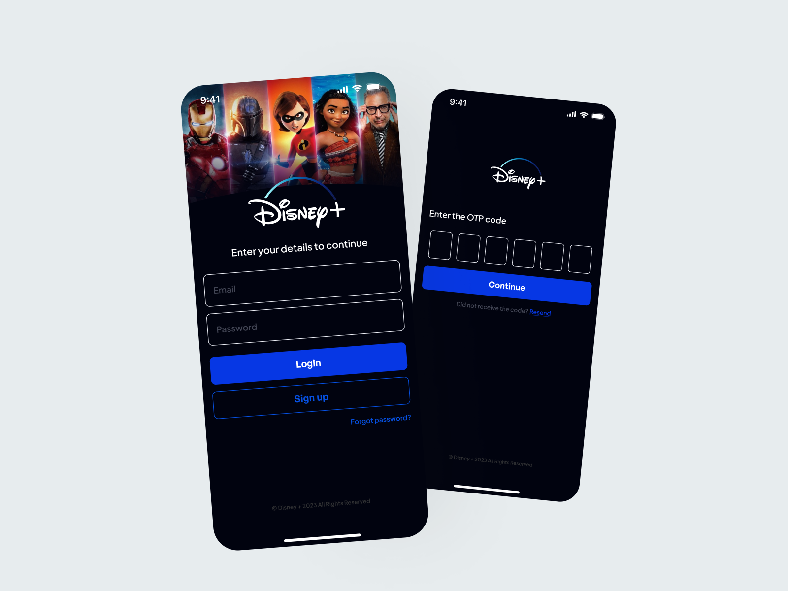 Login Disney + Mobile App by Zenon Angelo on Dribbble