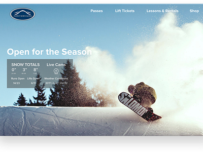 Perfect North Ski Resort design redesign concept snowboarding web