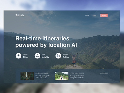 Travely page design design landing page ui uidesign web