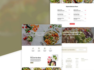 Restaurant website concept concept design food restaurant salad ui uidesign webdesign webpage