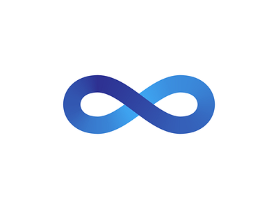 Infinity blue gradient gradient stroke infinity overlapping curve smooth curve