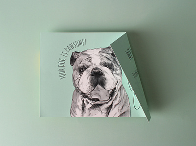 your dog is pawsome custom card branding cheapstickers customstickers design sticker
