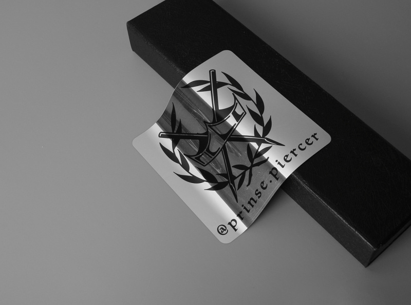 silver vinyl sticker custom by AllStickerPrinting on Dribbble