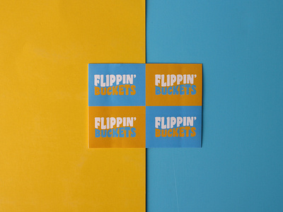 flippin buckets multi colored stickers usa