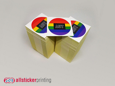 customised stickers printing branding design sticker