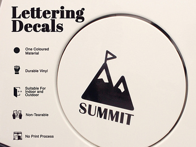 Lettering Decals branding design sticker