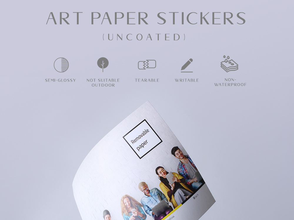 Art Paper Stickers Uncoated by AllStickerPrinting on Dribbble