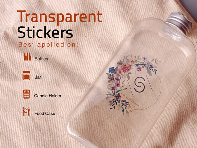 Transparent Stickers branding design sticker