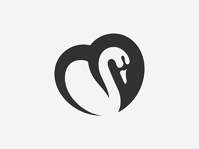 Swan animal bird identity logo love mark swan symbol