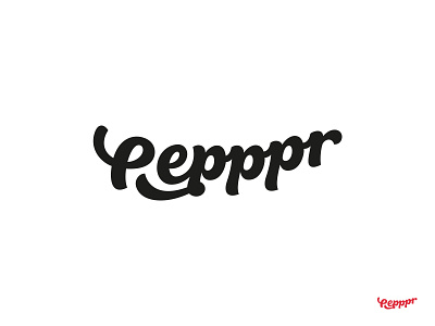 Pepppr chilli custom lettering custom type lettering logotype pepper red shape