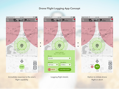 Drone - Flight Log App Concept - Log Flight mobile mobile app design navigation ux wireframe