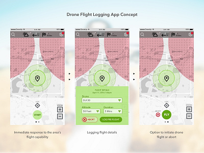 Drone - Flight Log App Concept - Log Flight