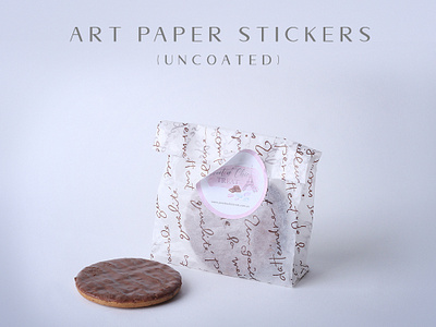 Art Paper Stickers Uncoated branding design sticker