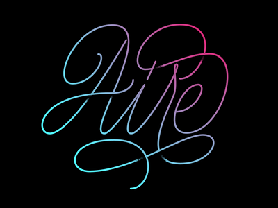 Aire air aire illustration lettering lettering art lettering artist monoline