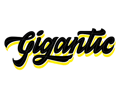 Gigantic design illustration lettering lettering art lettering artist letters vector