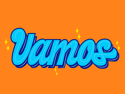 Vamos design illustration lettering lettering art lettering artist letters vector