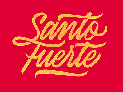Santo fuerte design lettering lettering art lettering artist letters logotype vector