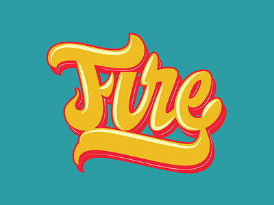Fire design illustration lettering lettering art lettering artist letters typography vector