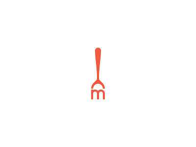Munch brand dining eat food fork icon lettering logo munch restaurant type vegan