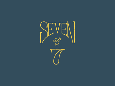 Seven at 7 design gig hand drawn handmade lettering poster print screen print sign stamp type typography