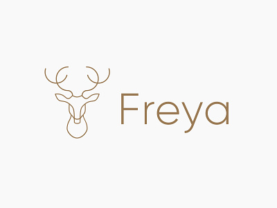 Freya logos animal deer logo design logo simple