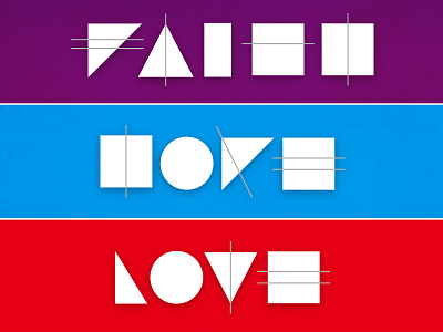 Faith | Hope | Love abstract design type