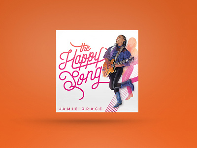 The Happy Song albumcover promotionaldesign