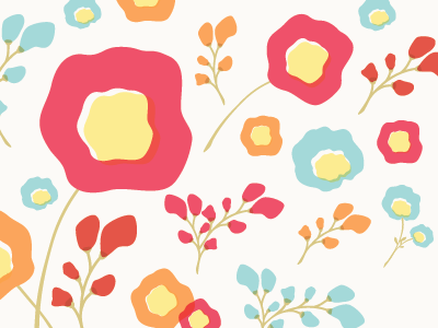 Florals For An Invite flowers illustration pattern