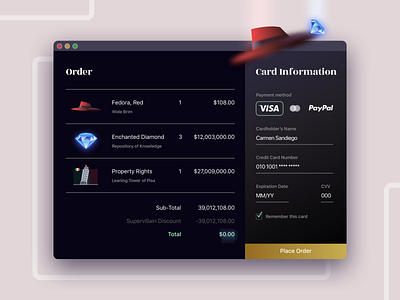 Daily UI 002 - Checkout checkout form daily ui