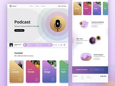 Daily UI 003 - Landing Page branding daily ui landing page podcast
