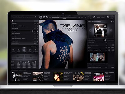 Music Player Interface - Dark UI album dark interface music