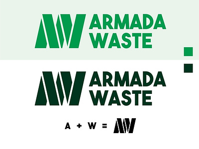 A & W branding desain ilustrasi logo tipografi