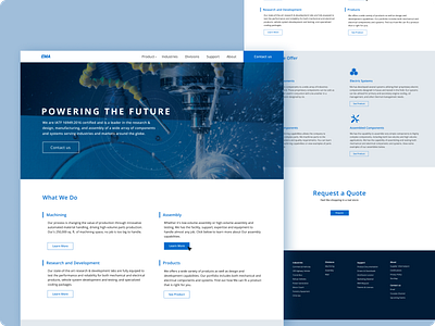 Manufacturing and Technology Landing Page