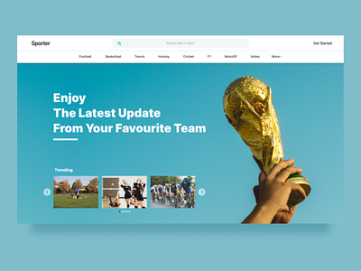 Social Platform for Sport Fans clean clean ui design landing page ui uidailychallenge uidesign ux webdesign website