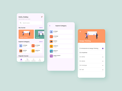 UX Course App android design education learn mobile mobile app ui ui design ux