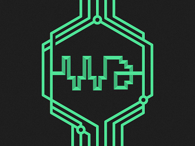 Walker Digital - Concept circuit concept digital electronic flat logo signal